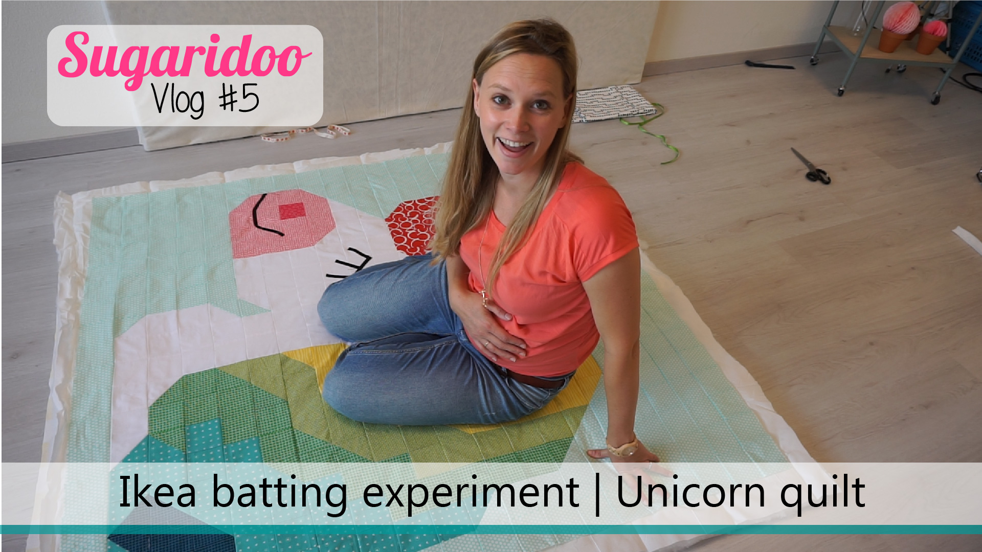 Vlog #5 | Over-ambitious? Ikea quilt batting experiment and finishing the unicorn