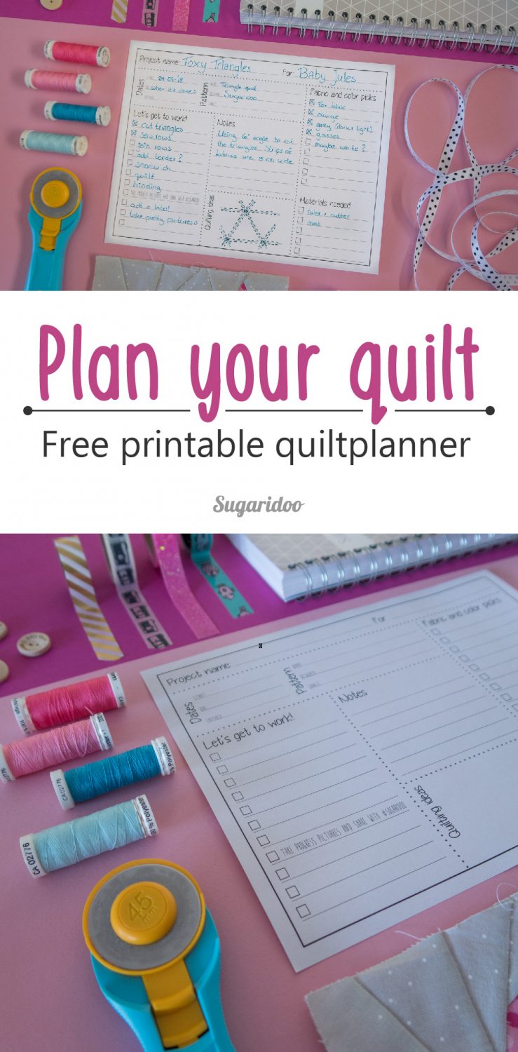 Keep track of your Quilty Project with this FREE printable Sugaridoo